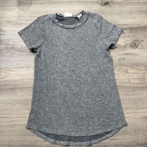 Daytrip Girls Gray Heather‎ Knit Short Sleeve Tunic Top Youth Medium